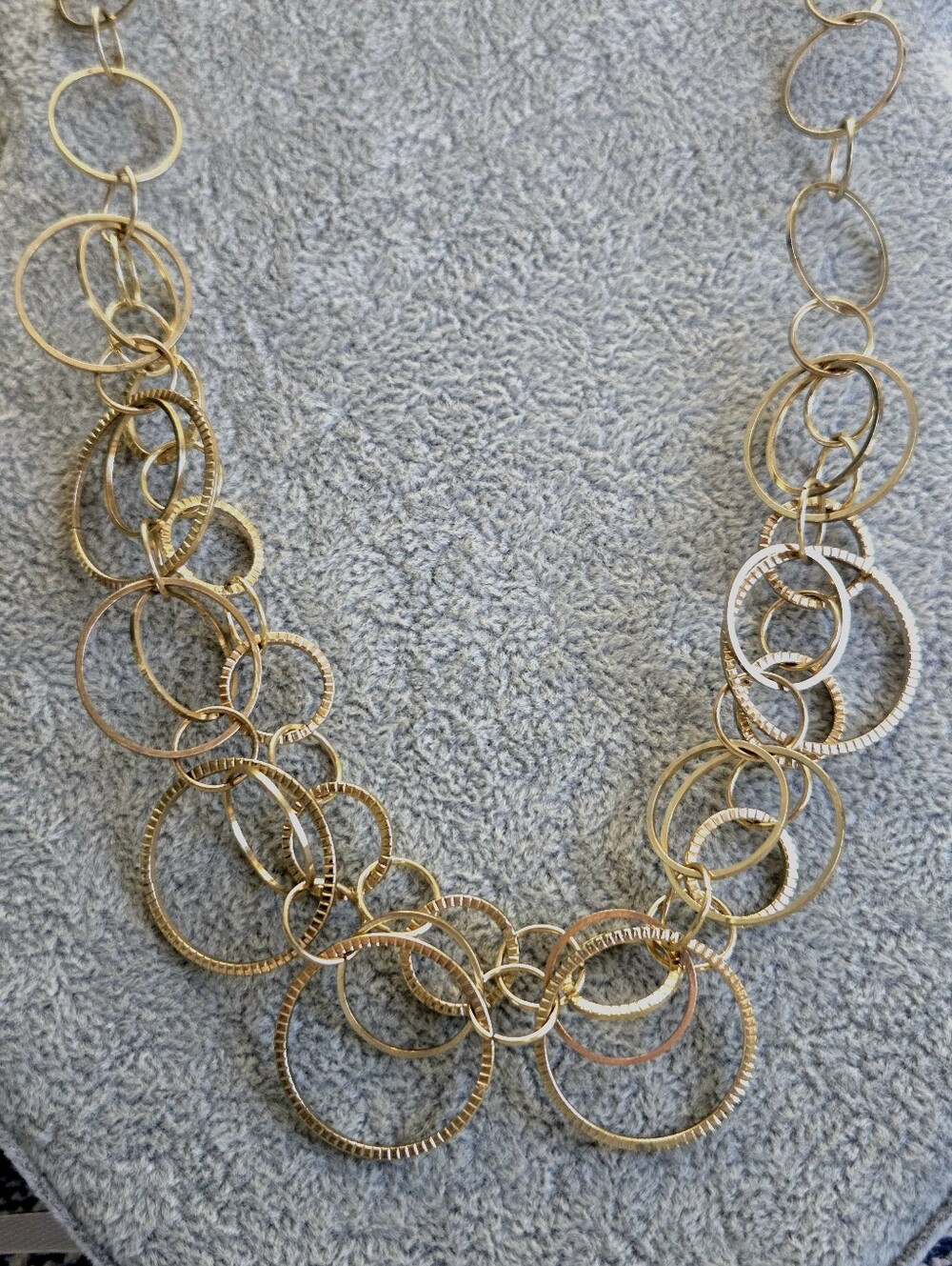 Premier Designs Gold Multi-Ring Link Necklace